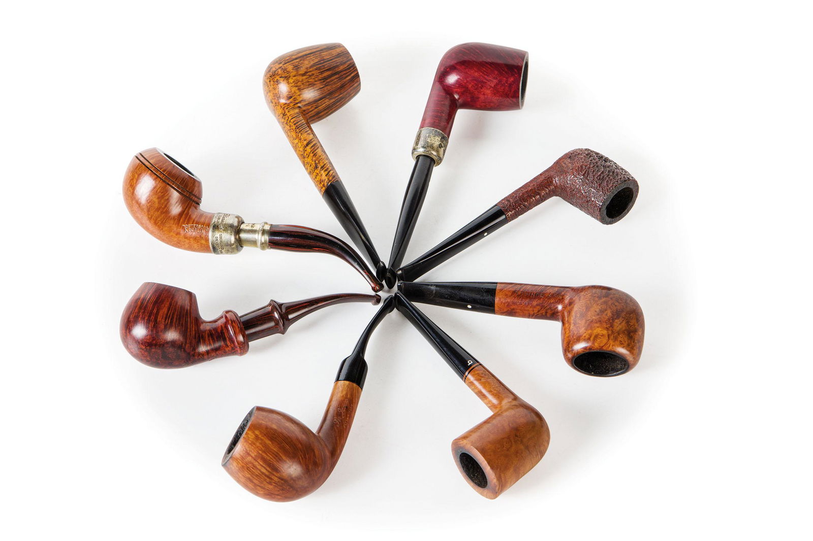 LOTTO DI UNDICI PIPE IN LEGNO E MATERIALE PLASTICO (1 of 1)