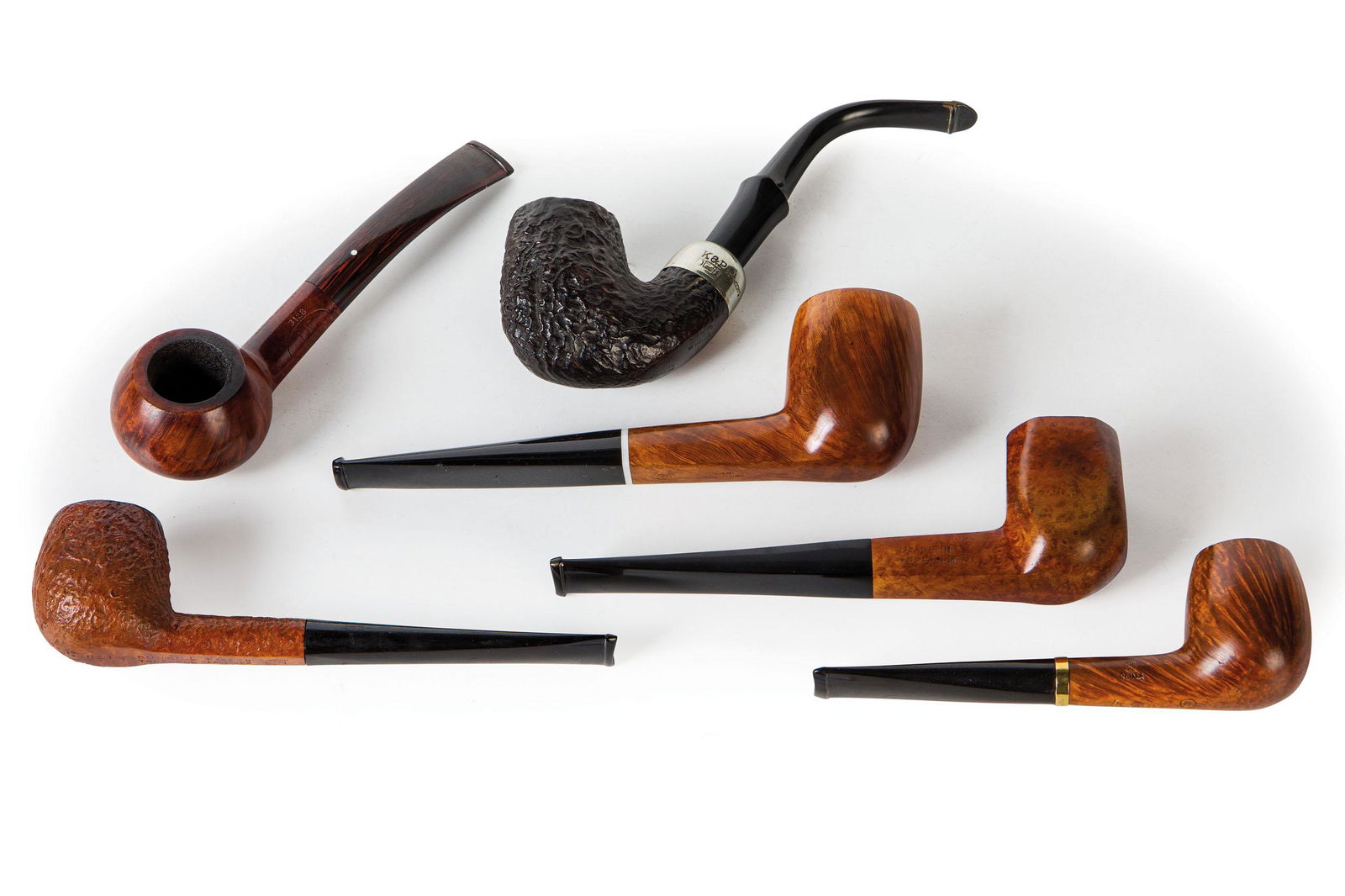 LOTTO DI DIECI PIPE IN LEGNO E MATERIALE PLASTICO (1 of 1)