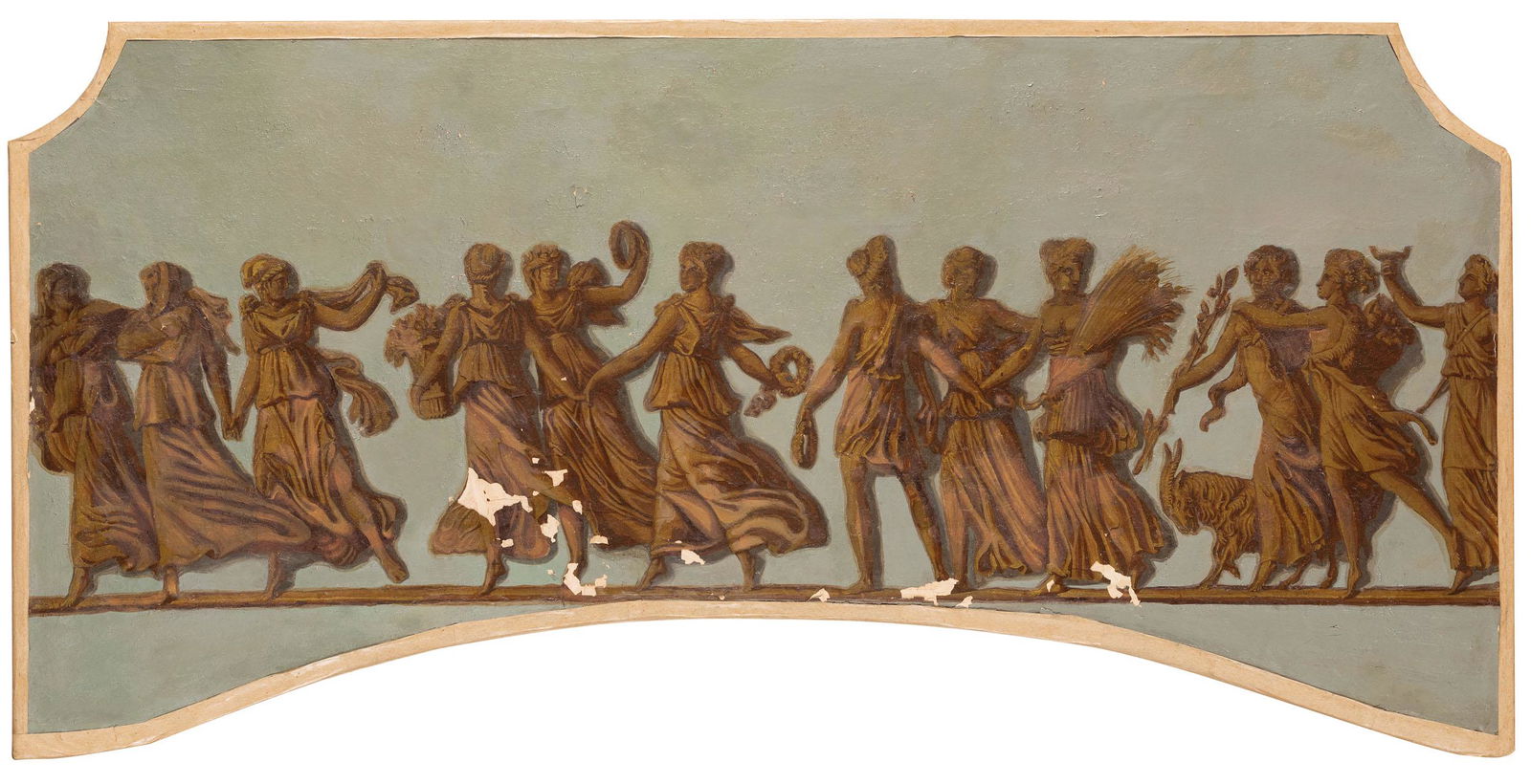 PANNELLO DECORATIVO DIPINTO SU TELA, XIX SECOLO (1 of 1)