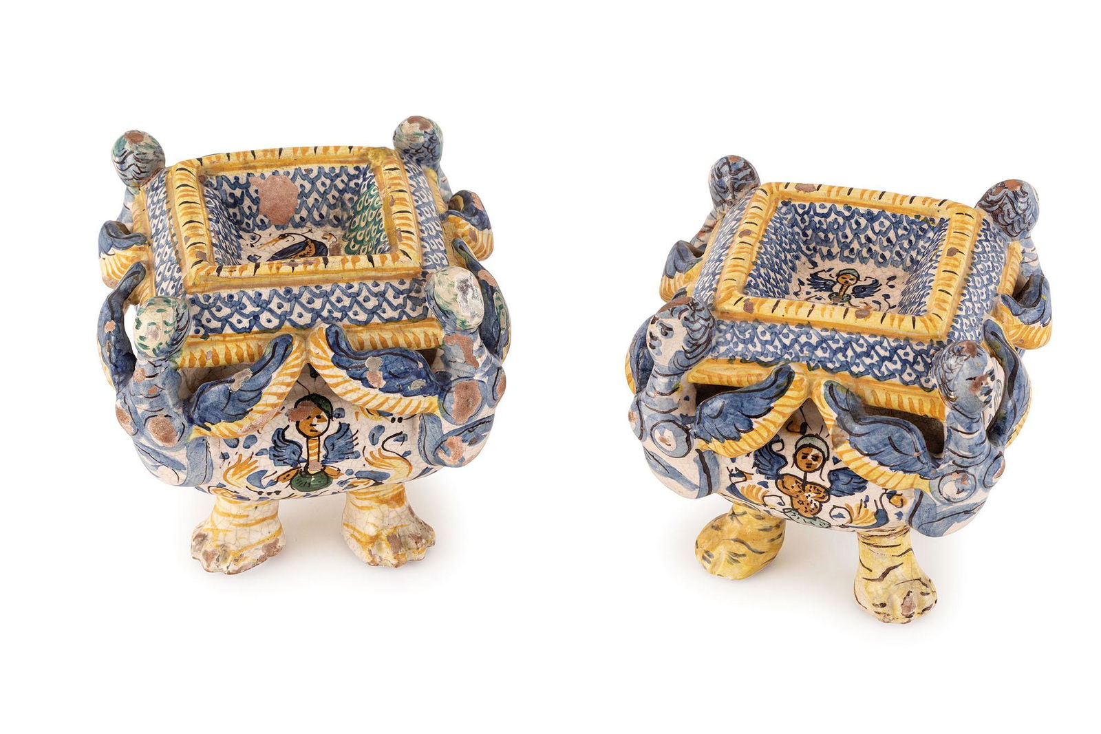 DUE SALIERE IN MAIOLICA POLICROMA (1 of 1)