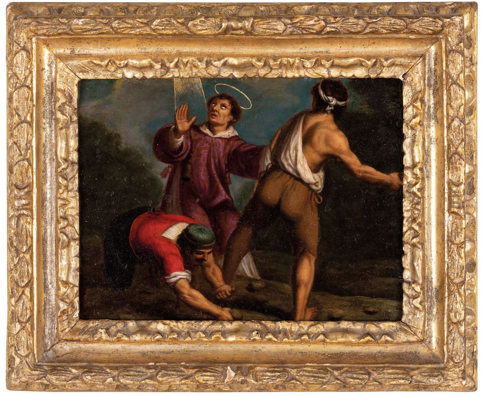 MARCELLO VENUSTI (attr. a): (Como, 1512 - Roma 1579) San Simeone Olio su rame, cm 17X22,7 Di origini lombarde, Marcello Venusti è noto quale allievo di Perin del Vaga a Roma ma fu Michelangelo a forgiarne lo stile. Le sue creaz