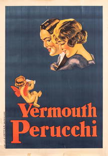 Vermouth Perucchi: Manifesto Litografia [Non Telato] Anonimo Edito Imp. Y Lit. Ortega, Valencia Epoca 1930 ca. Misure h 110 x L 77 cm Condizioni B-