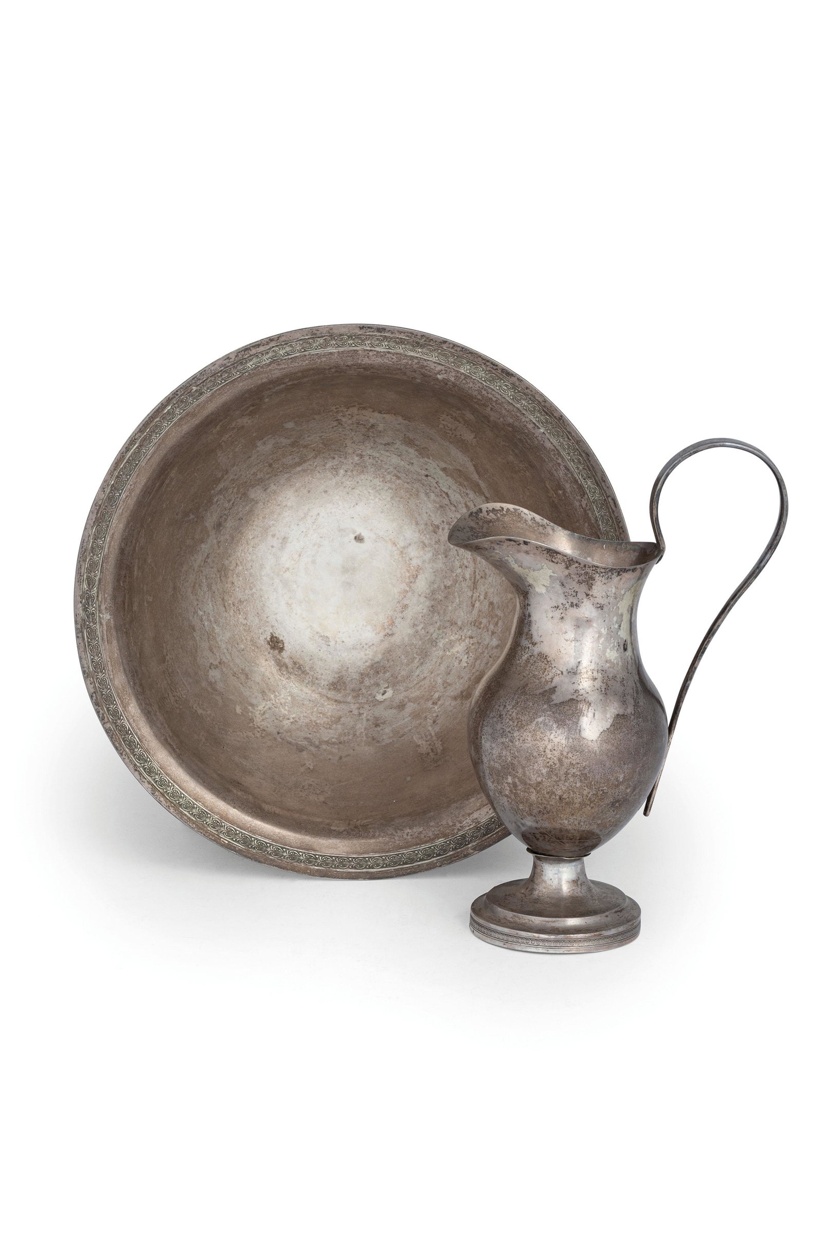 CARAFFA E BACILE IN ARGENTO, SICILIA, XIX SECOLO (1 of 1)