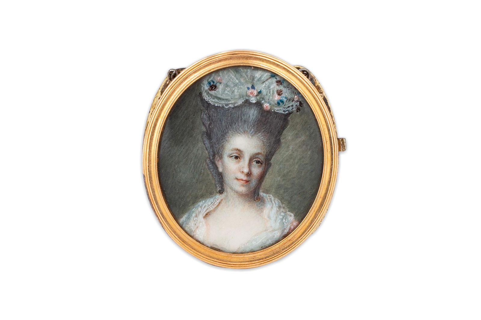 MINIATURA CON CORNICE IN METALLO DORATO, XIX SECOLO (1 of 1)