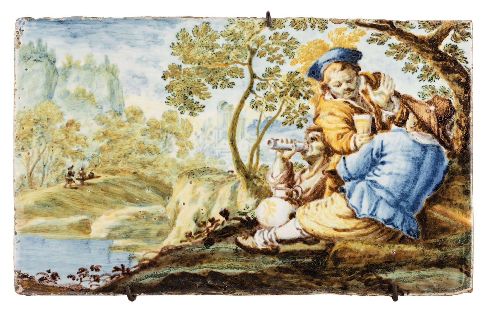 PLACCA IN MAIOLICA POLICROMA, FORNACE DI CASTELLI, (1 of 1)