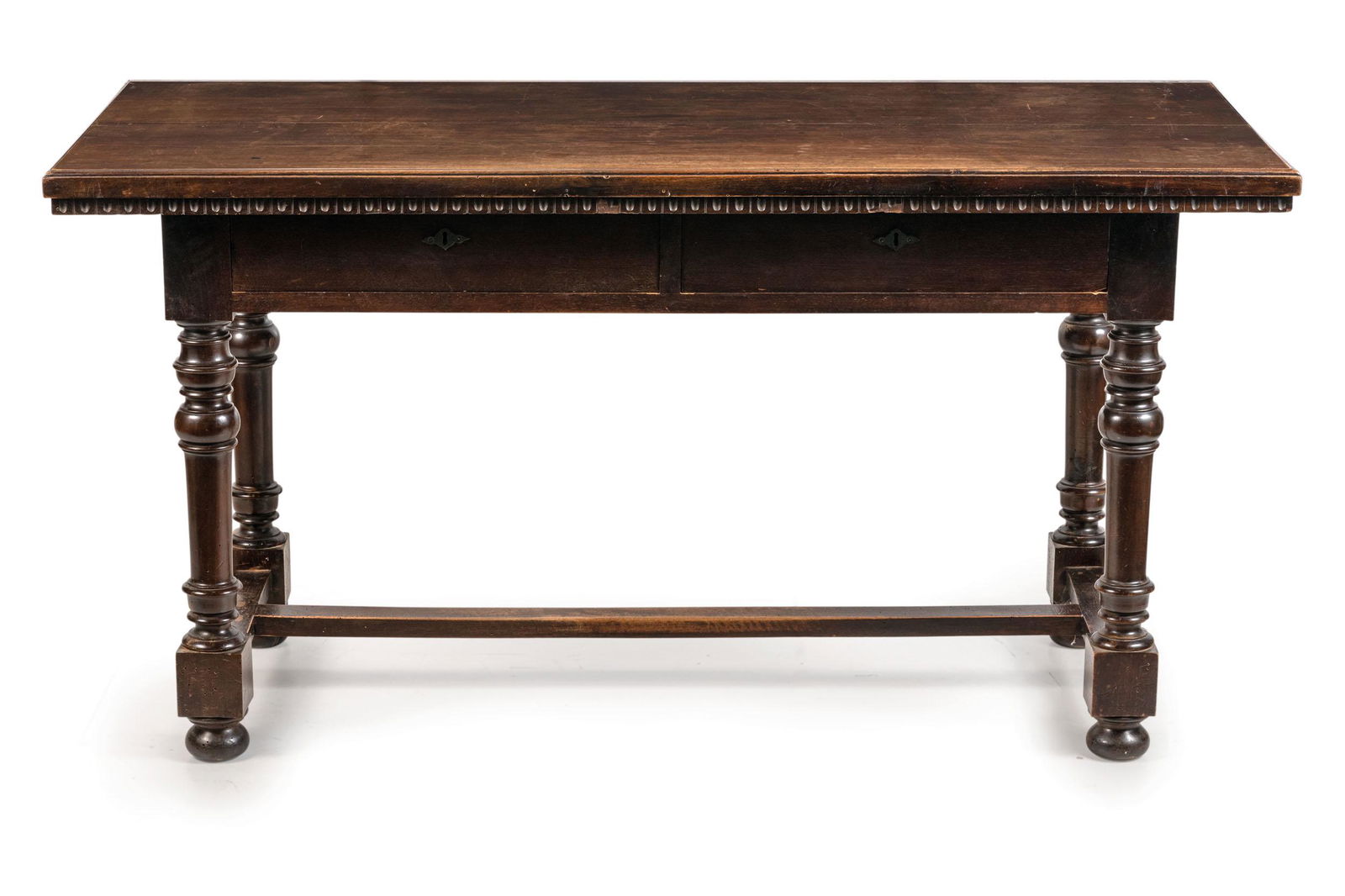 TAVOLO DA CENTRO IN LEGNO DI NOCE PATINATO, XX SECOLO (1 of 1)