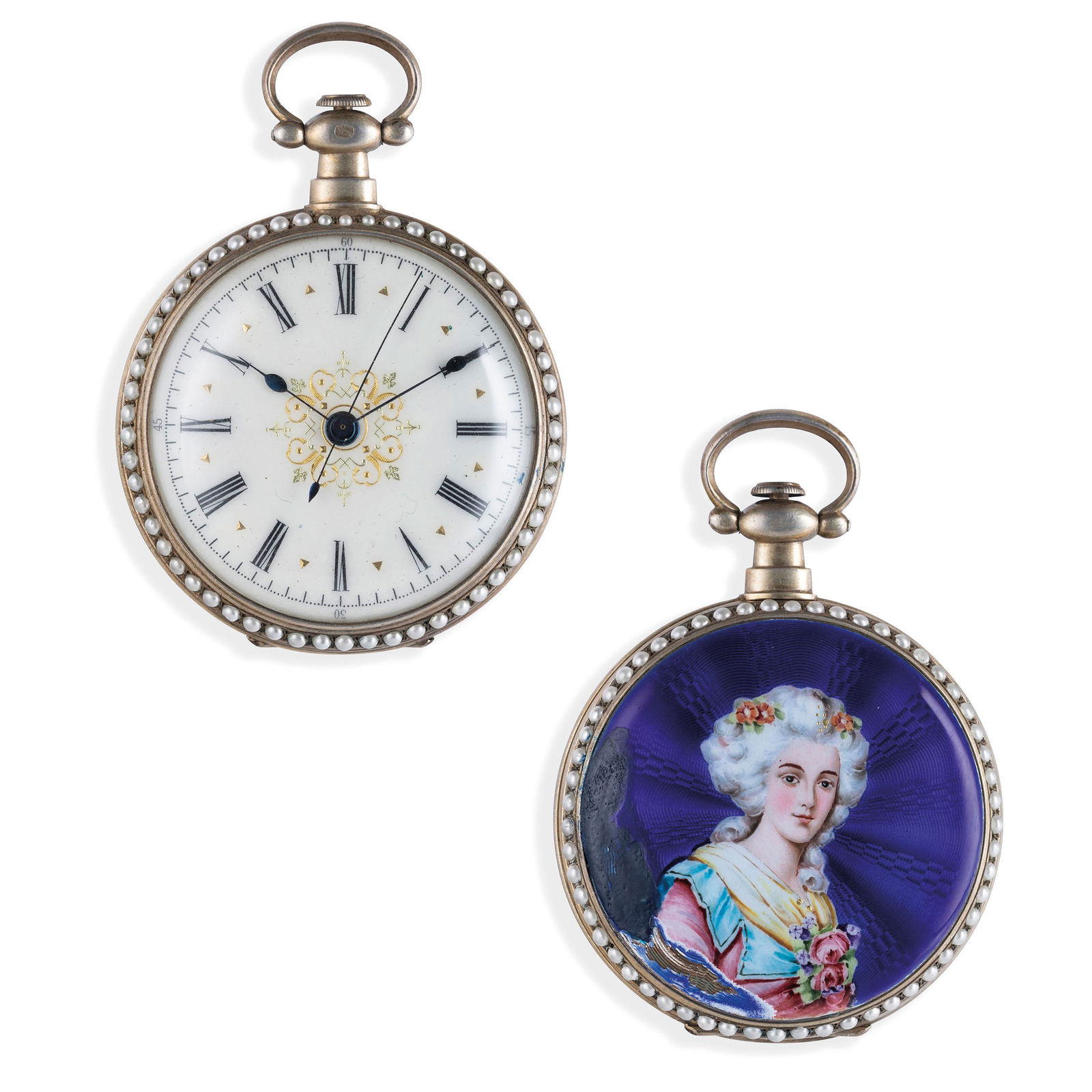 OROLOGIO DA TASCA CON SMALTI, PER IL MERCATO CINESE, (1 of 4)