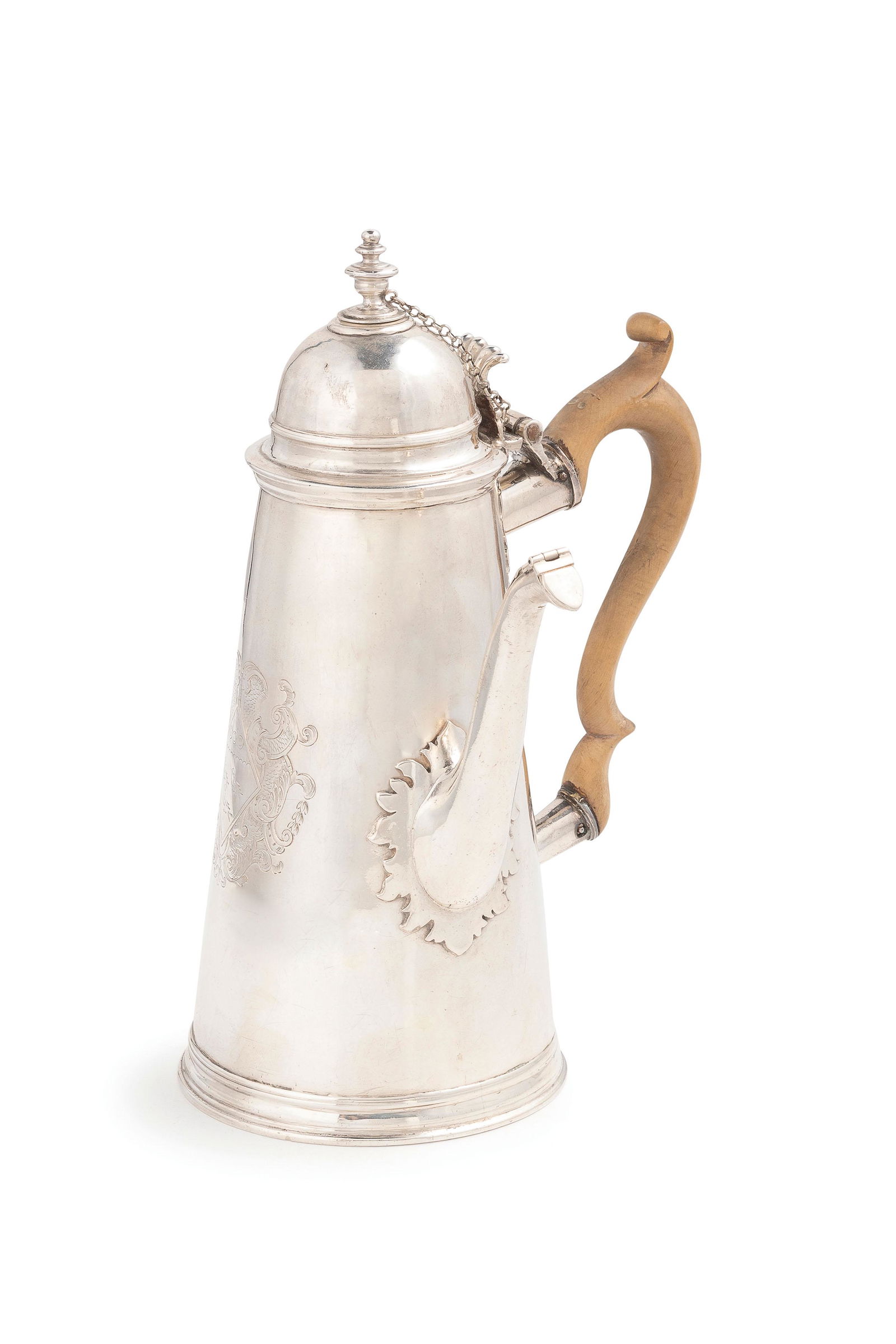 CIOCCOLATIERA IN ARGENTO, LONDRA, 1704, ORAFO J. (1 of 2)