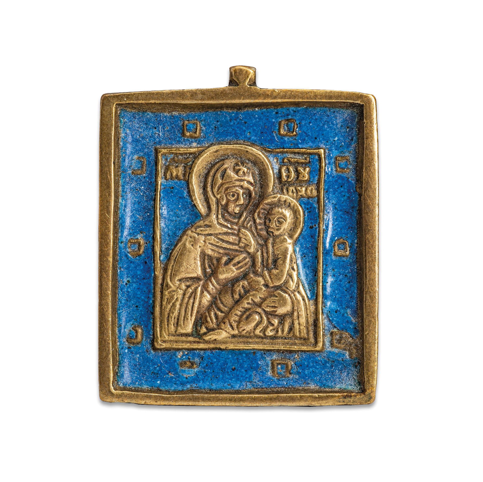 ICONA IN METALLO E SMALTI RAFFIGURANTE LA VERGINE DI (1 of 1)