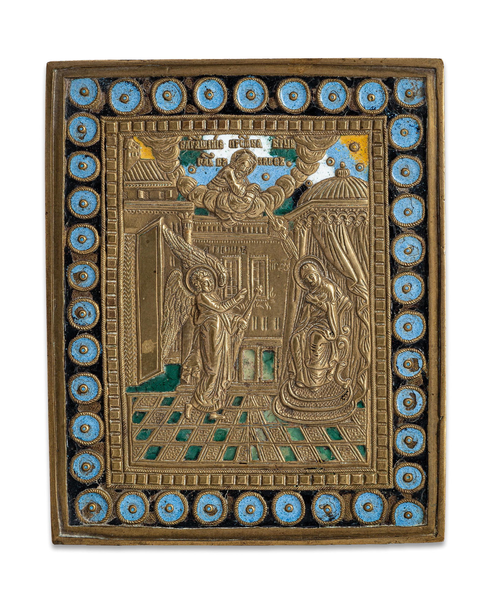 ICONA IN METALLO E SMALTI RAFFIGURANTE (1 of 1)