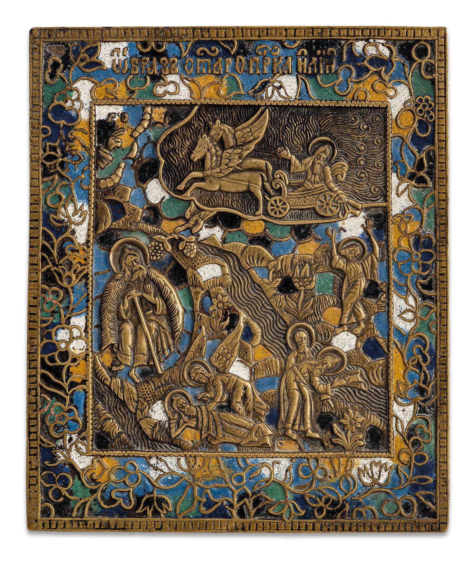 ICONA IN METALLO E SMALTI RAFFIGURANTE L'ASCESA (1 of 3)