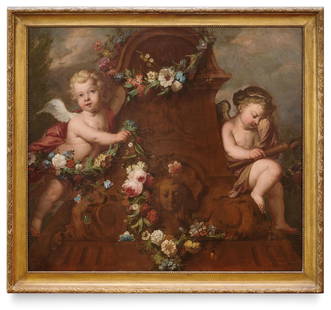 ELIAS VAN NIJMEGEN (attr. a): (Nijmegen, 1667 ; Rotterdam, 1755) Gioco di putti Olio su tela, cm 91,5X102 Provenienza: Londra, Christie's, 12 dicembre 1996, lotto 28 (come cerchia di Jacob de Wit) Bibliografia: https://rkd.nl/expl