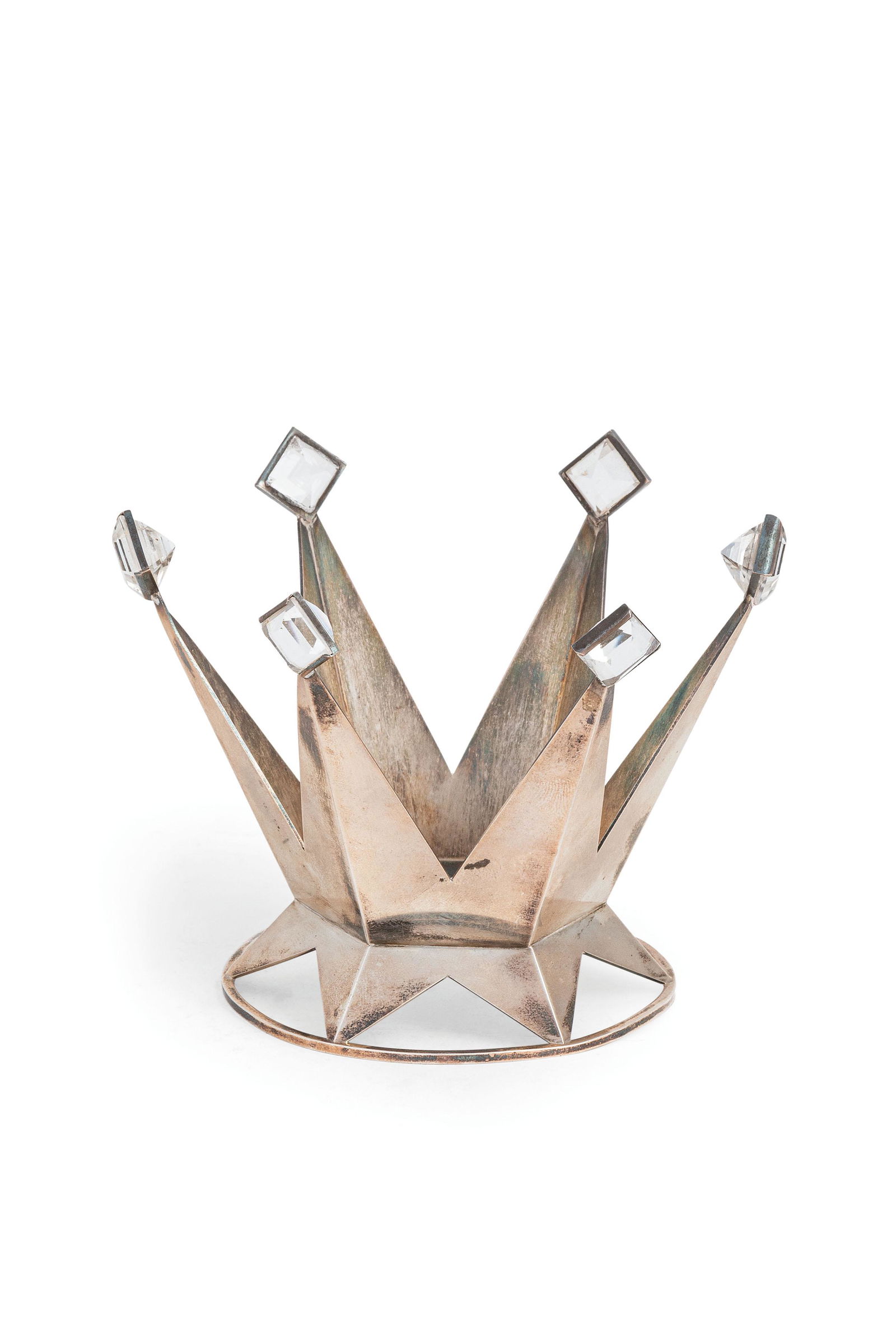 CORONA NUZIALE IN ARGENTO E CRISTALLO, SVEZIA, 1967 (1 of 1)