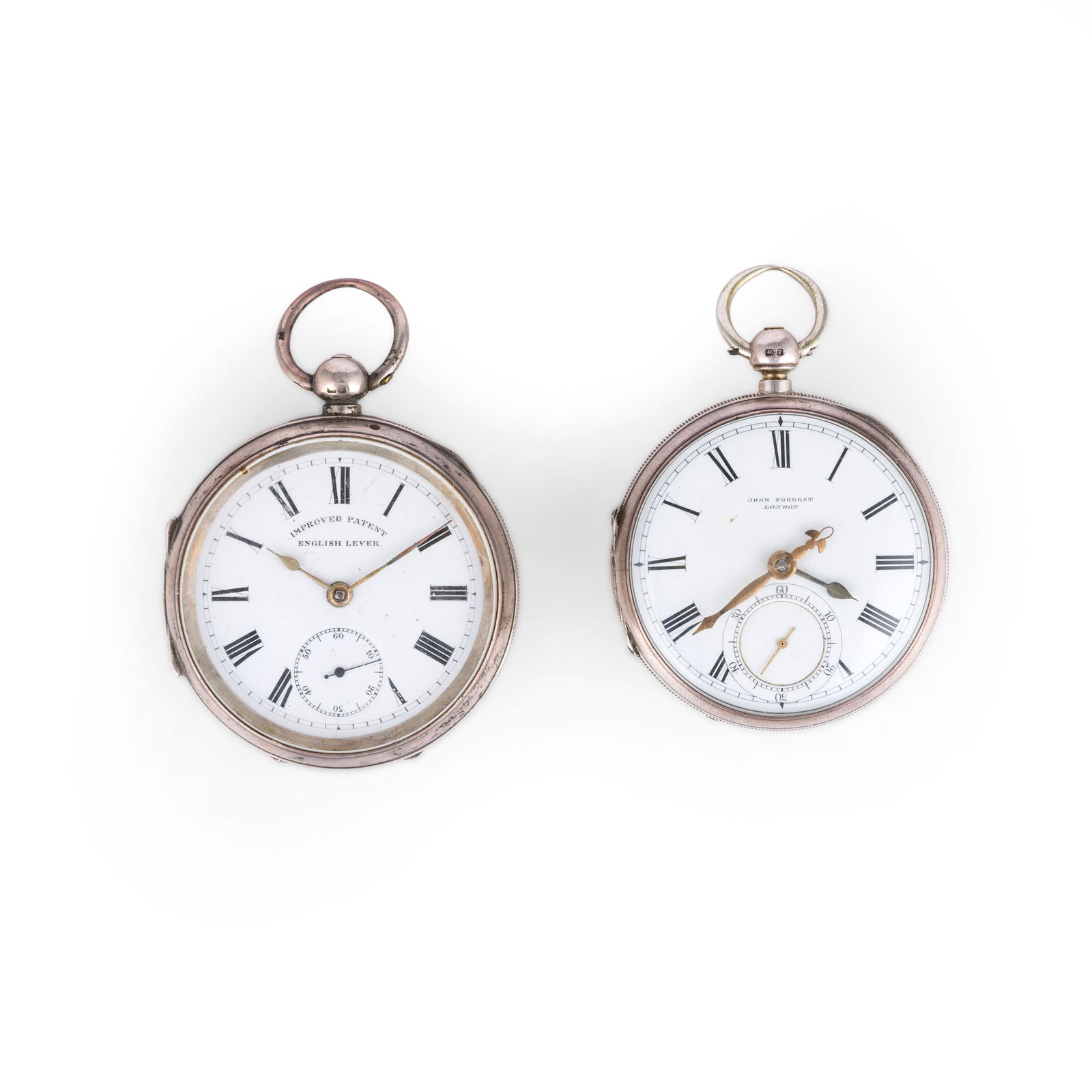 LOTTO DI DUE OROLOGI A RIBALTA INGLESI, 1880 CIRCA (1 of 2)