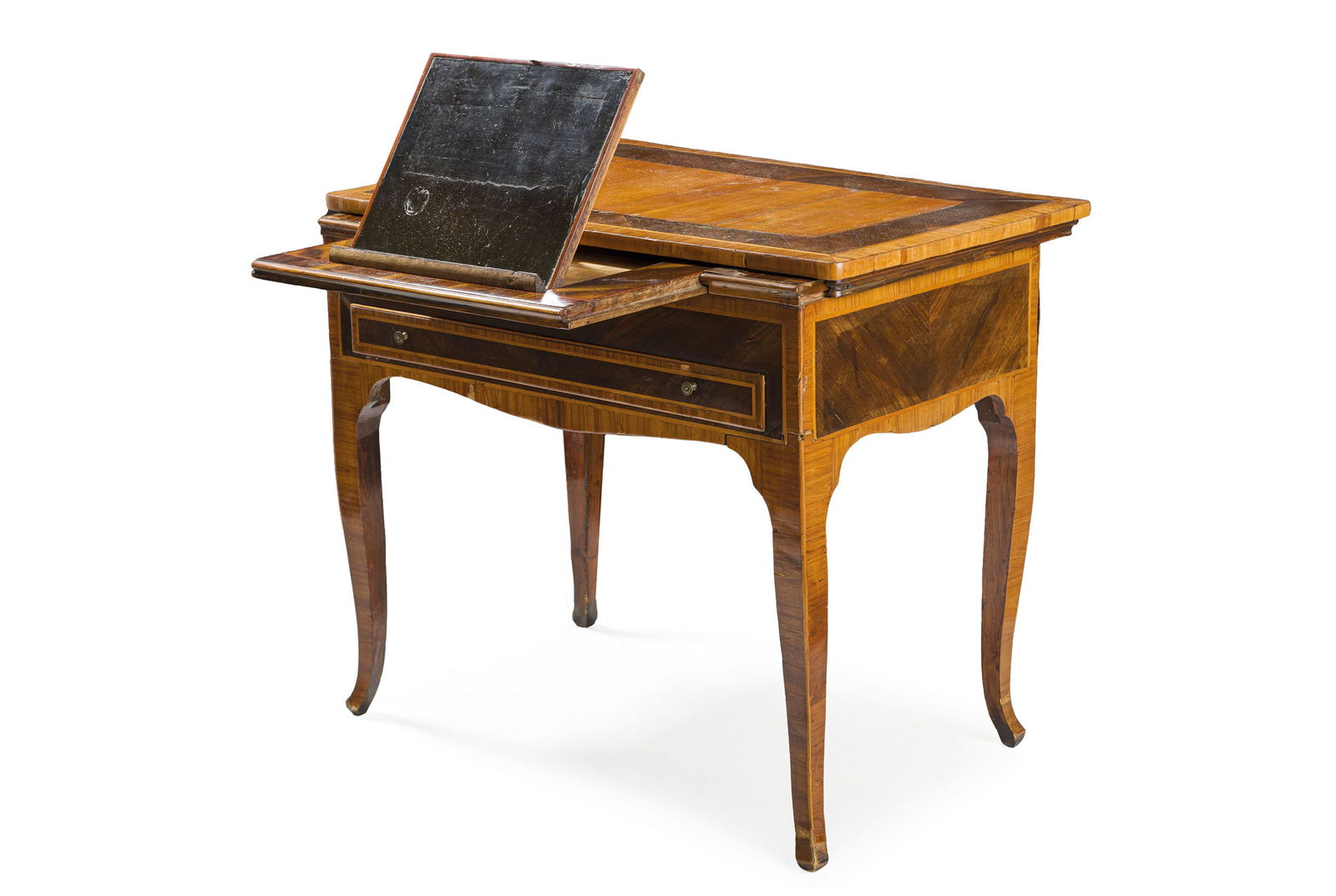 TAVOLO SCRITTOIO IMPIALLACCIATO IN LEGNI VARI, VENETO, (1 of 2)