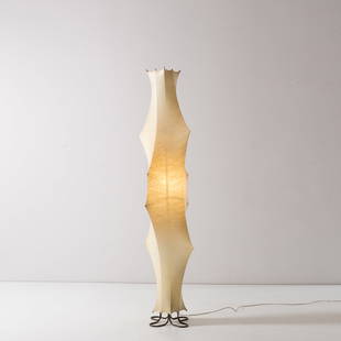 TOBIA SCARPA: Lampada da terra mode. Fantasma. Acciaio e cocoon. Produzione Flos, Milano 1961. cm 185 ca. A FLOOR LAMP BY T. SCARPA G. Gramigna, Repertorio del design italiano 1950-2000, Allemandi, Torino 2003, p.