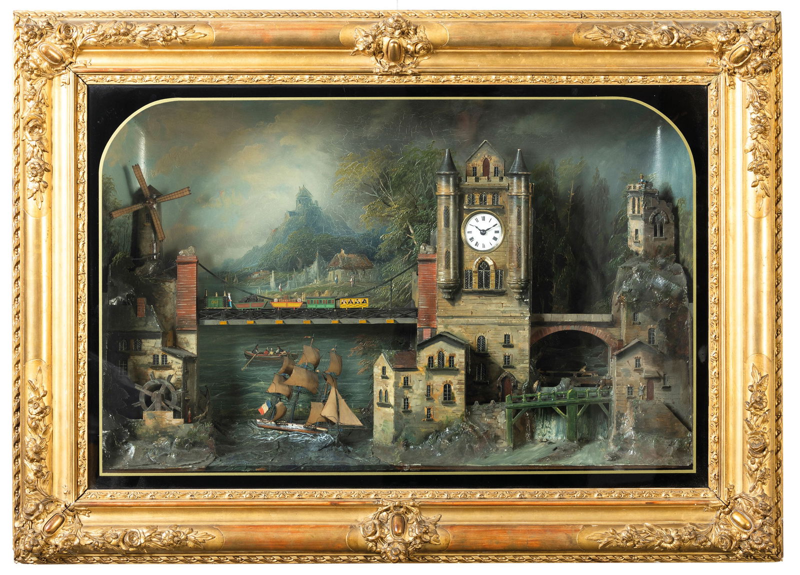 OROLOGIO A QUADRO CON NUMEROSI AUTOMI, FRANCIA 1880 (1 of 4)