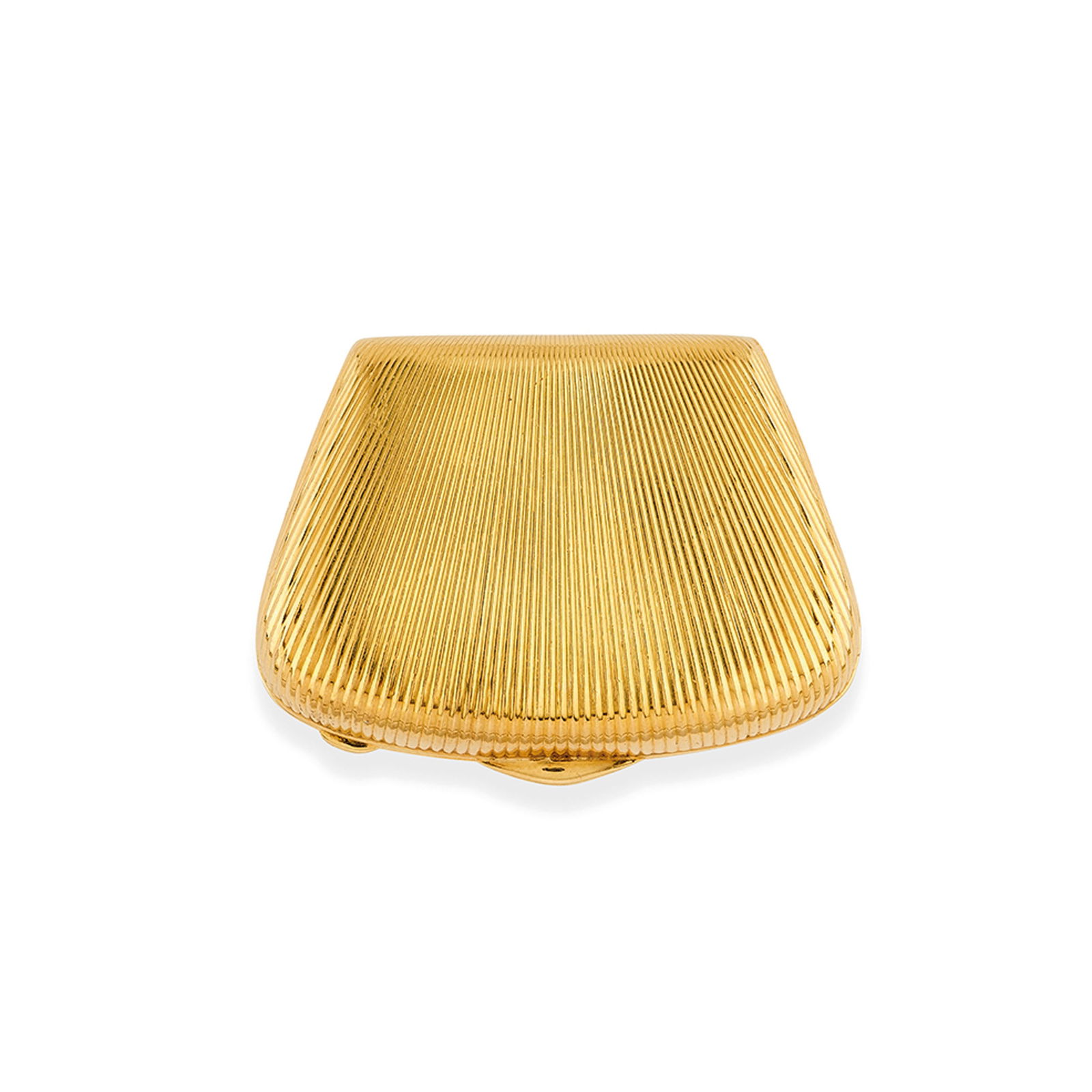 PORTA PILLOLE IN ORO: Punzone 750 Peso g 21,5 circa, misure cm 3,1x4,4 circa A GOLD PILL BOX