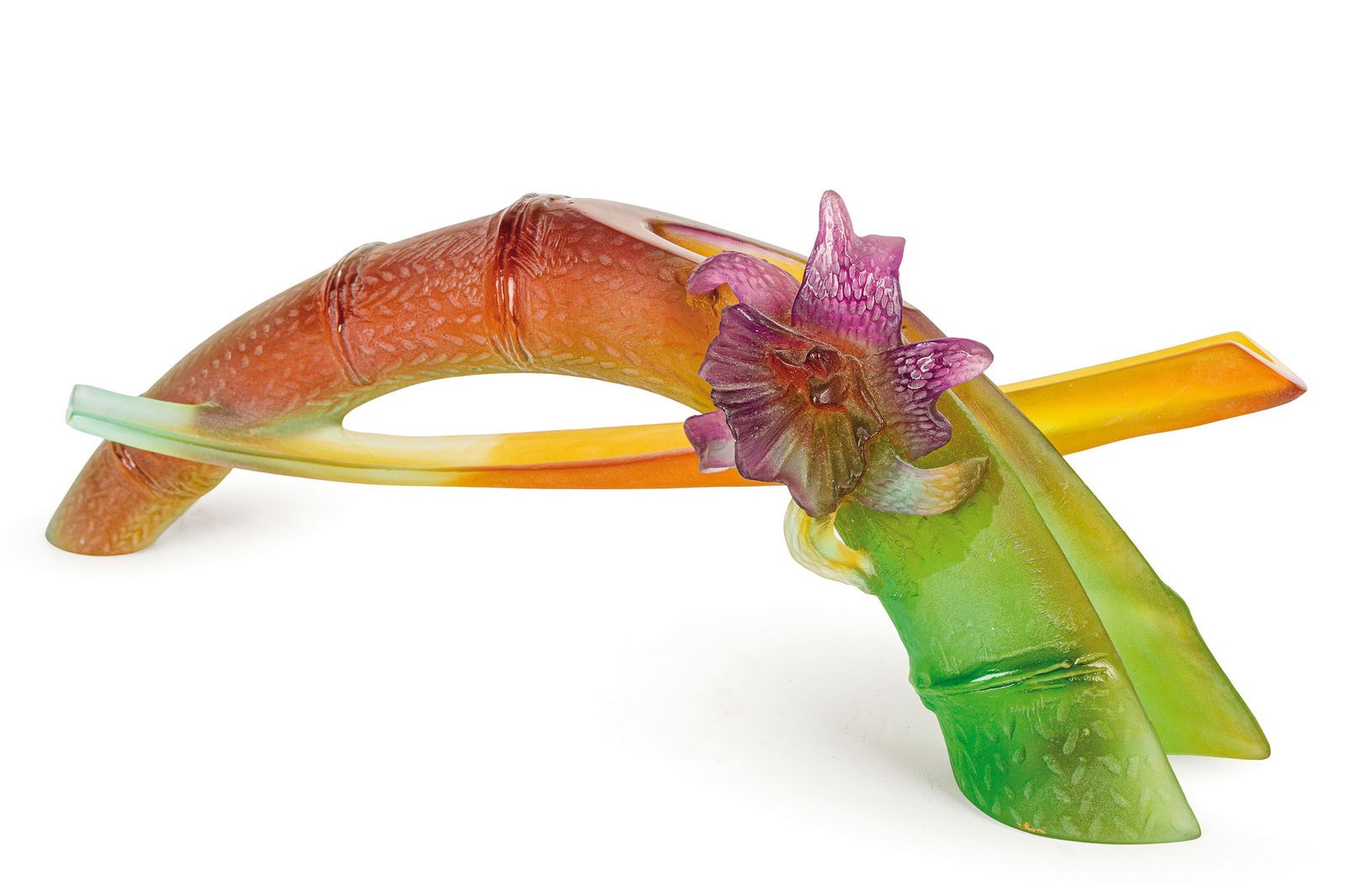 PORTAFIORI IN VETRO POLICROMO, FORNACE DAUM, NANCY, (1 of 1)