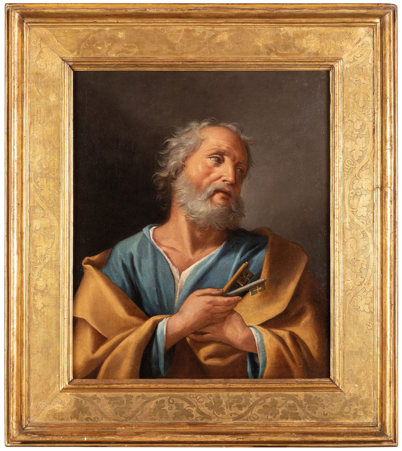 GIROLAMO NEGRI detto IL BOCCIA: (Bologna, 1648 - 1720) San Pietro Olio su tela, cm 76X62,5 Allievo di Domenico Maria Canuti e Lorenzo Pasinelli (Cfr. M. Oretti 1760-1780 ca., ms. B. 130, Biblioteca dell'Archiginnasio, Bologna, pp. 4