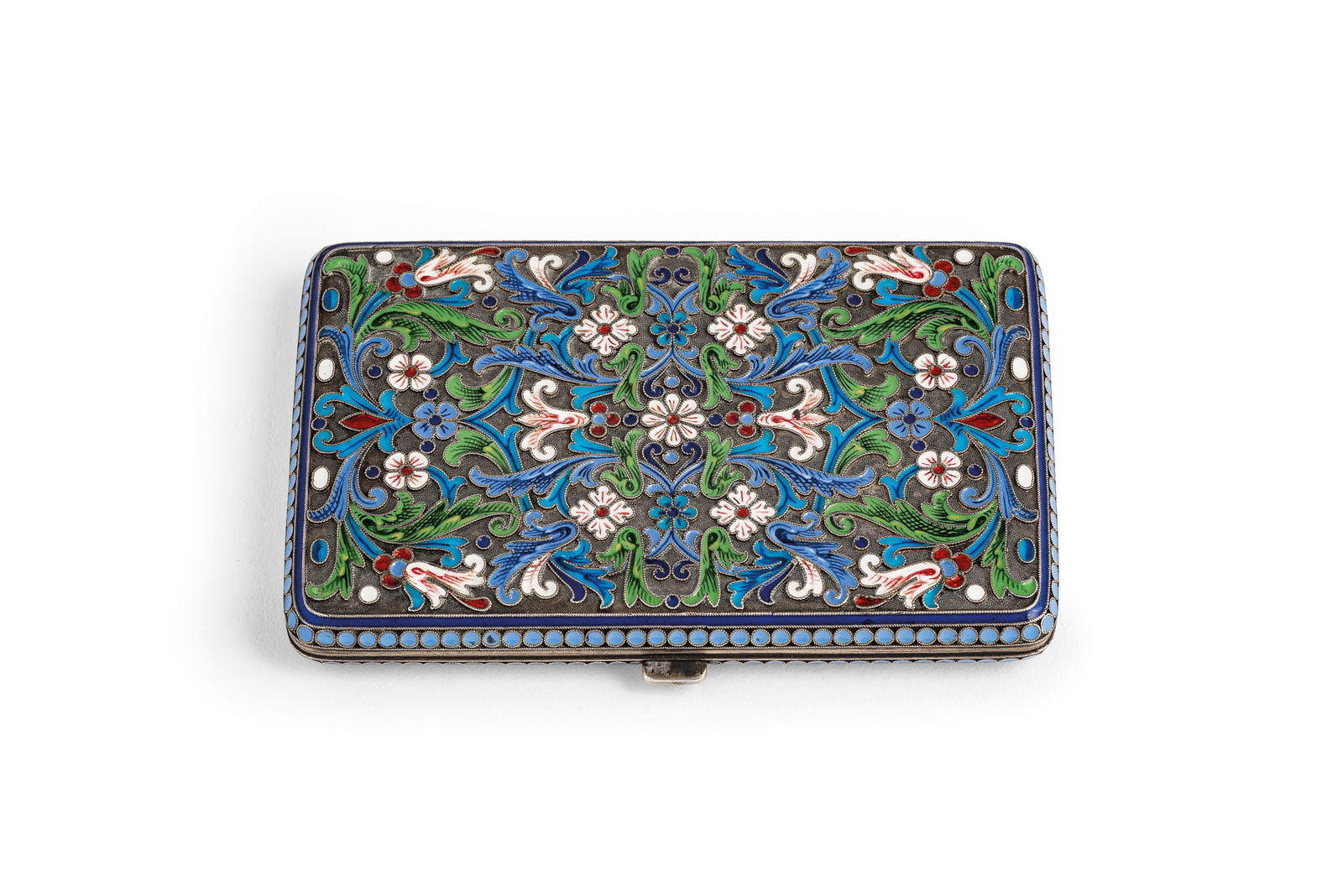 PORTASIGARETTE IN ARGENTO E SMALTI, MOSCA, 1896, ORAFO (1 of 2)