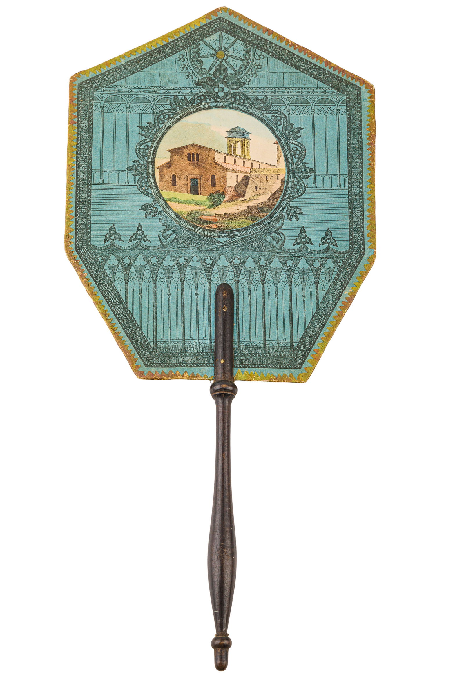 COPPIA DI VENTOLE IN CARTA E LEGNO EBANIZZATO, SECONDA (1 of 4)