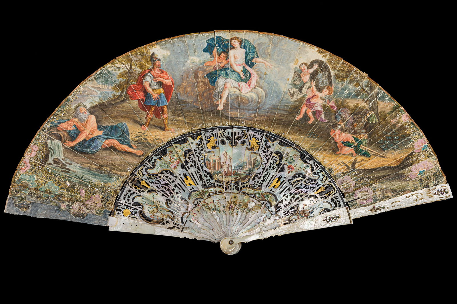 VENTAGLIO IN MADREPERLA, FRANCIA, CIRCA METÀ DEL (1 of 4)