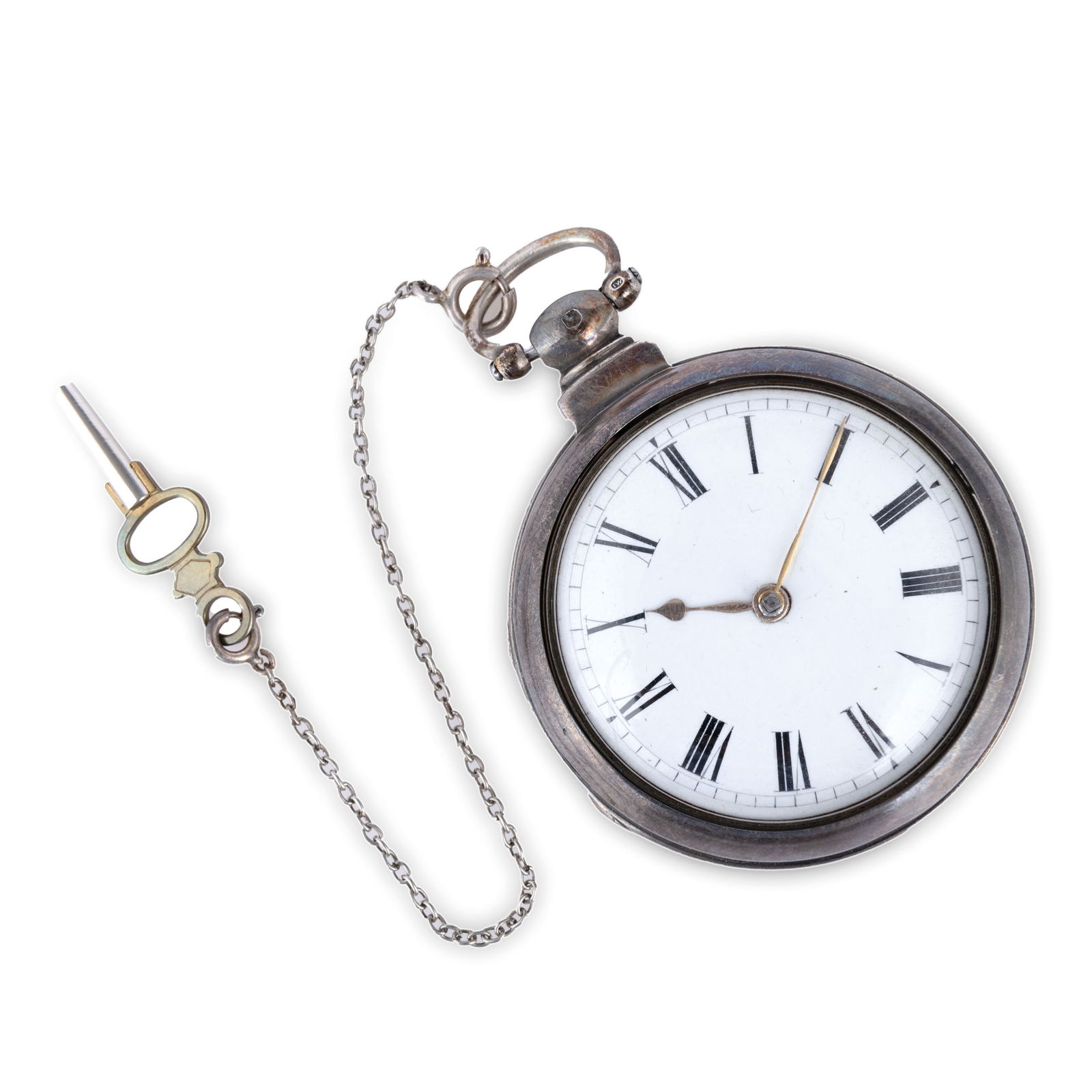 OROLOGIO IN ARGENTO A DOPPIA CASSA, INGHILTERRA (1 of 4)