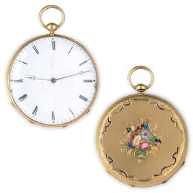 COURVOISIER, RARO OROLOGIO DA TASCA EXTRAPIATTO, (1 of 5)