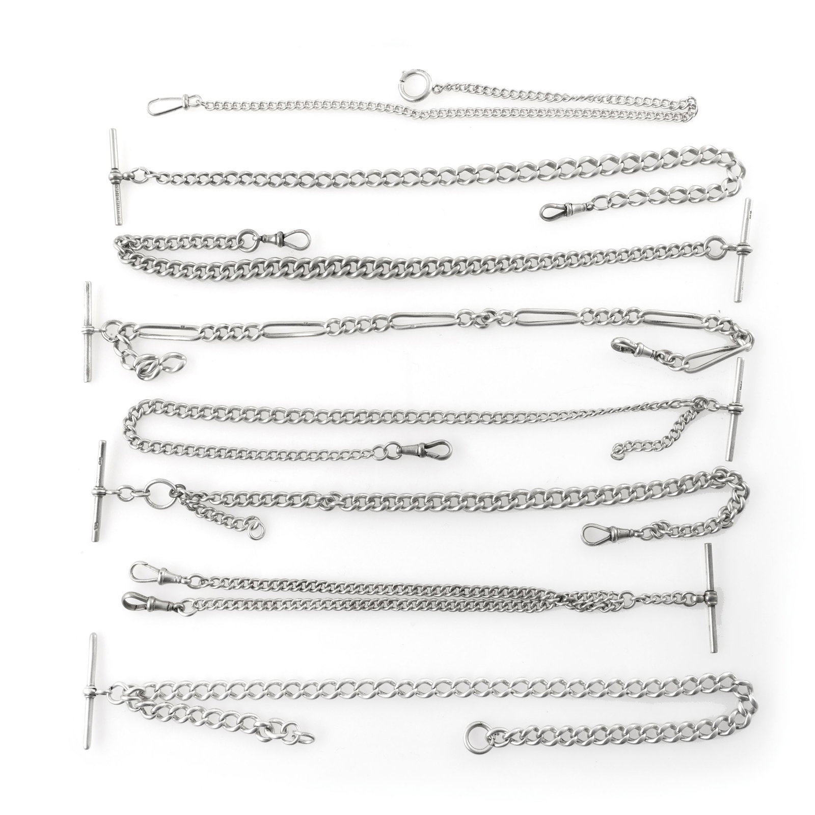 LOTTO COMPOSTO DA 8 CATENE PER OROLOGI DA TASCA (1 of 1)