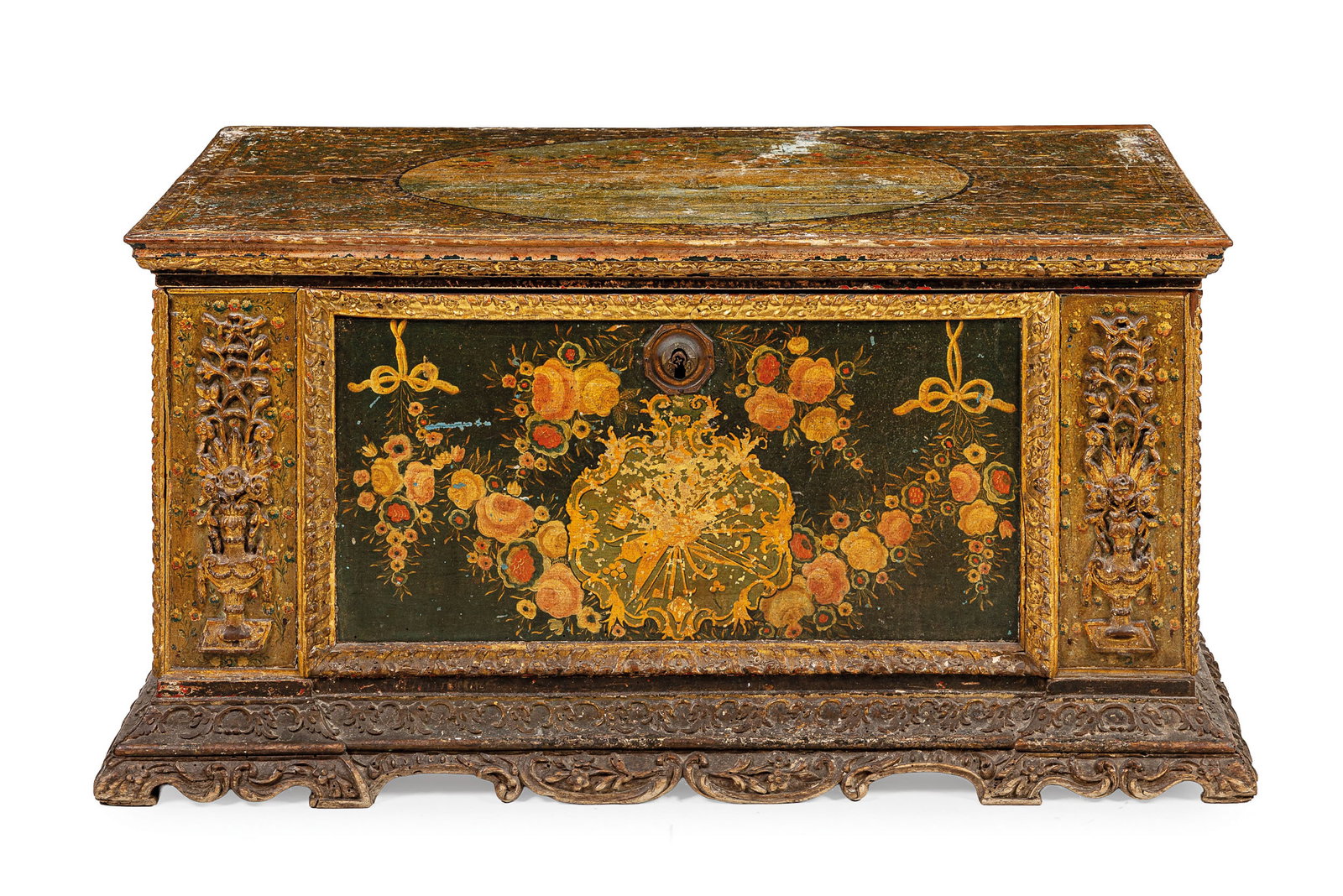 CASSAPANCA IN LEGNO DIPINTO, XVIII-XIX SECOLO (1 of 4)