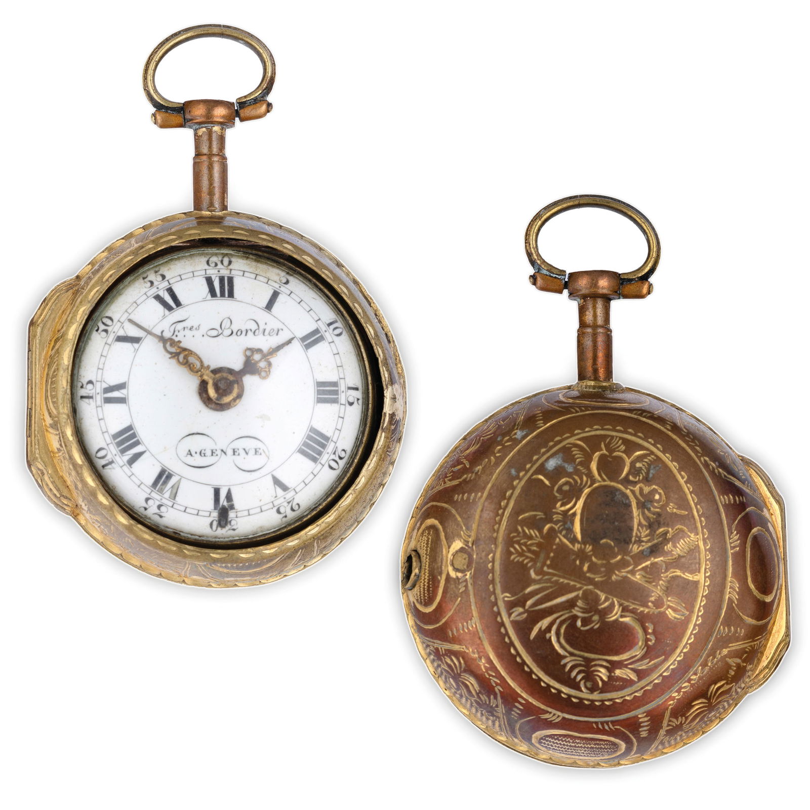 BORDIER, FRERES, OROLOGIO DA TASCA CON SCAPPAMENTO A (1 of 4)