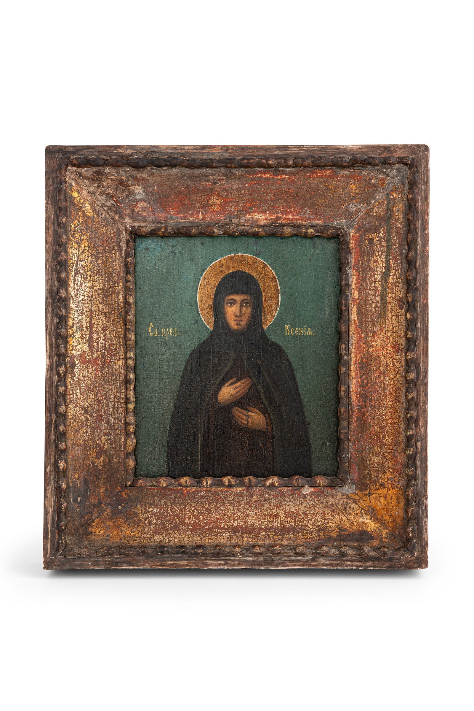 ICONA RUSSA RAFFIGURANTE SANTA XENIA IN CORNICE (1 of 1)