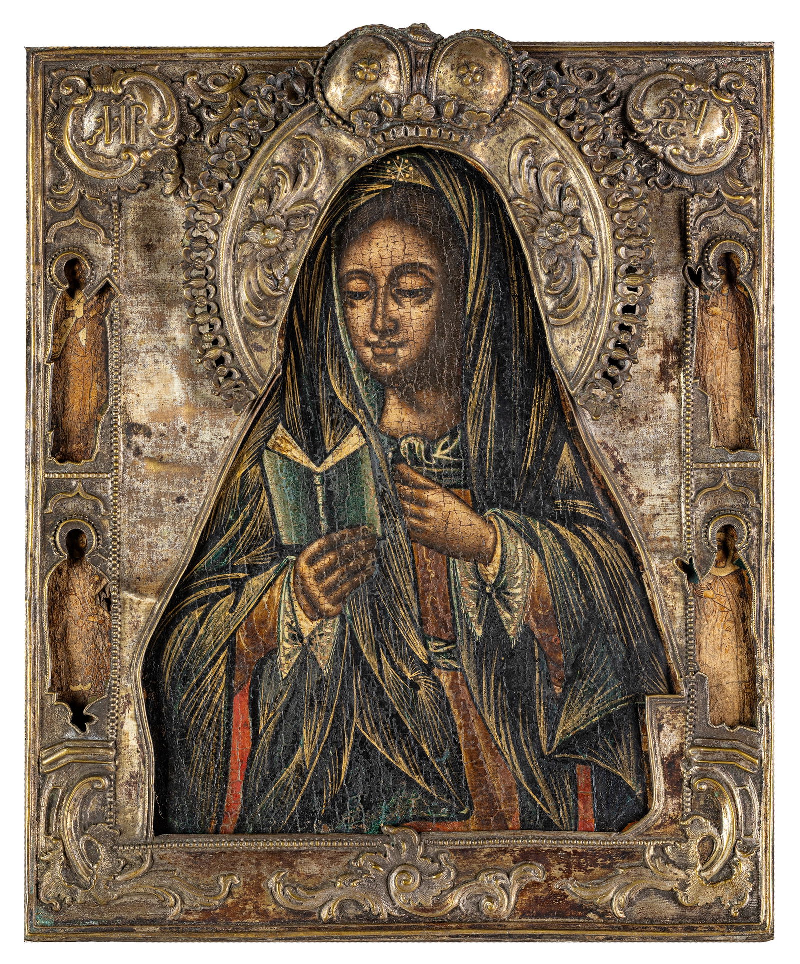 ICONA RUSSA RAFFIGURANTE LA VERGINE DI KALUGA CON RIZA (1 of 3)