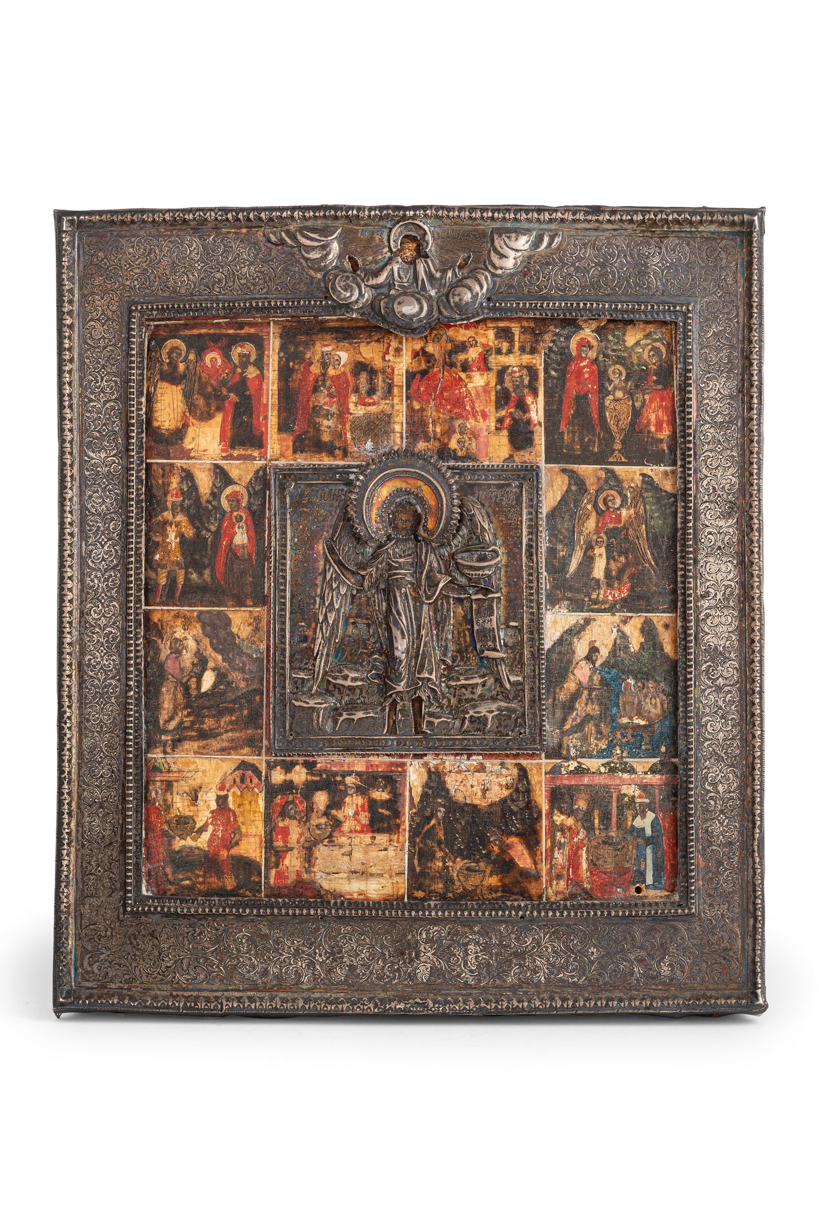 ICONA RUSSA RAFFIGURANTE SAN GIOVANNI ANGELO E SCENE (1 of 1)