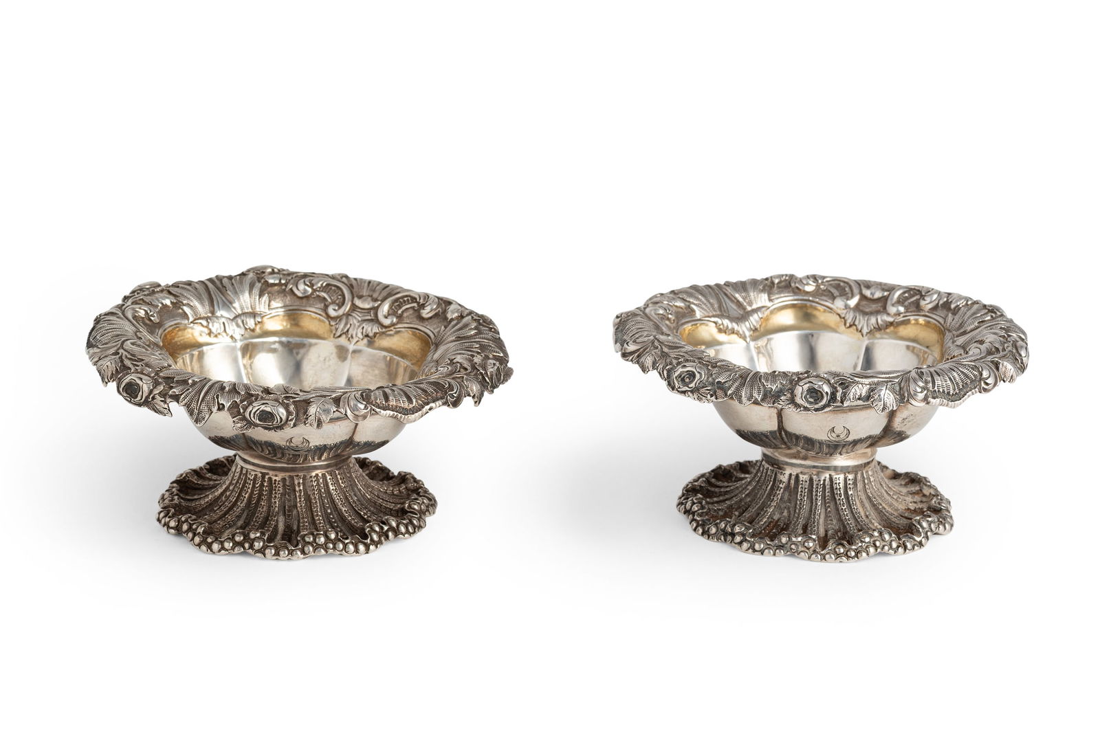 COPPIA DI SALIERE IN ARGENTO, LONDRA, 1828 (1 of 1)