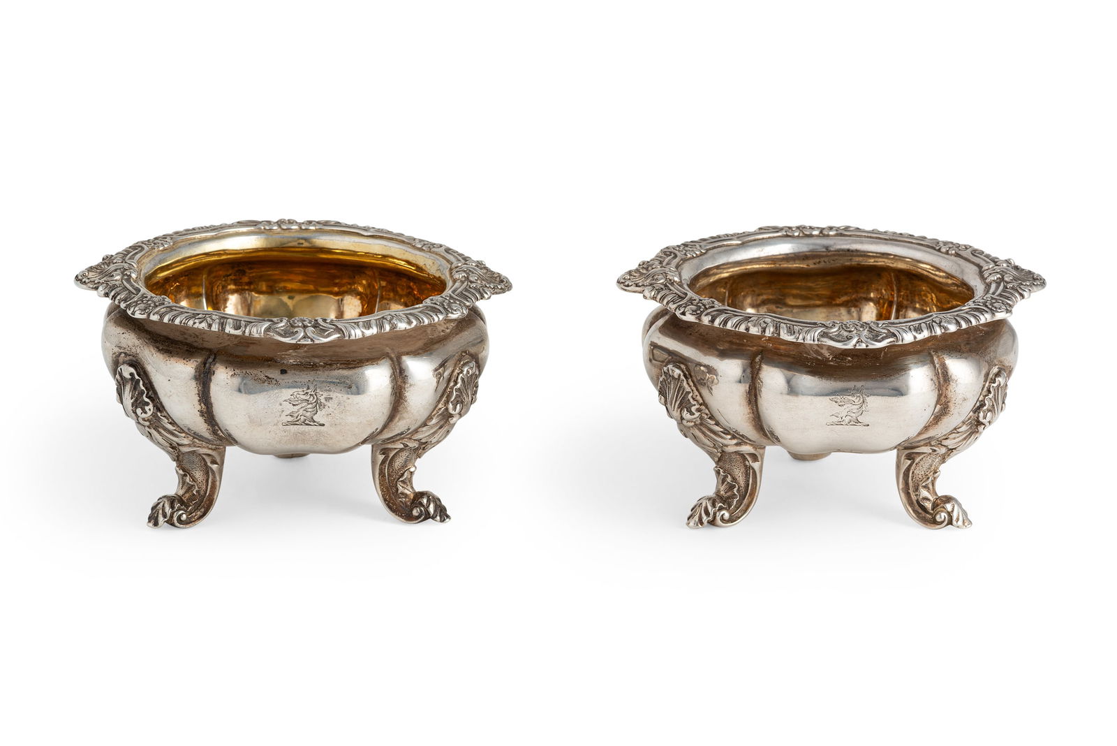 COPPIA DI SALIERE IN ARGENTO, LONDRA, 1836, ORAFO J. (1 of 1)