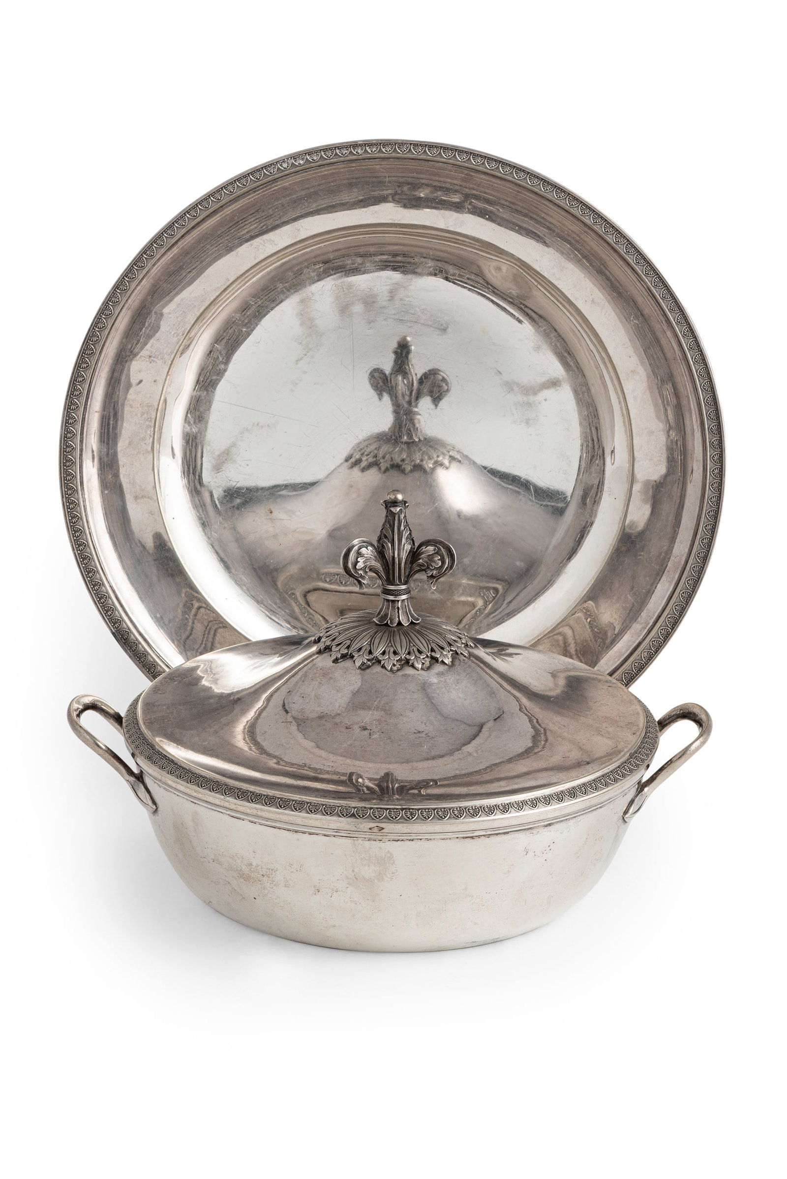 PAIOLA IN ARGENTO CON PRESENTOIRE, FIRENZE, XIX (1 of 1)