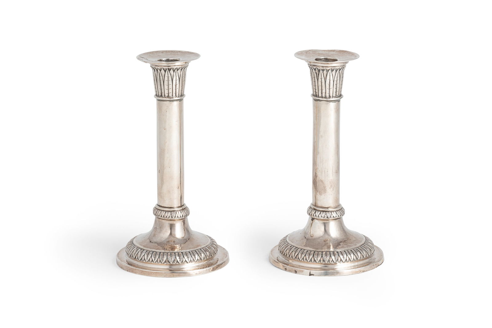 COPPIA DI CANDELIERI IN ARGENTO, ITALIA, XVIII-XIX (1 of 1)