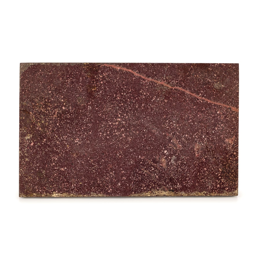 PLACCA ANTICA IN PORFIDO, XVIII SECOLO: squadrata, completa di staffa di fissaggio in metallo; difetti, minori sbeccature e graffi Cm 20X32X2 A PORPHIRY PLAQUE, 18TH CENTURY; MINOR FEFECTS, SCRATCHES, CHIPS AND LOSSES