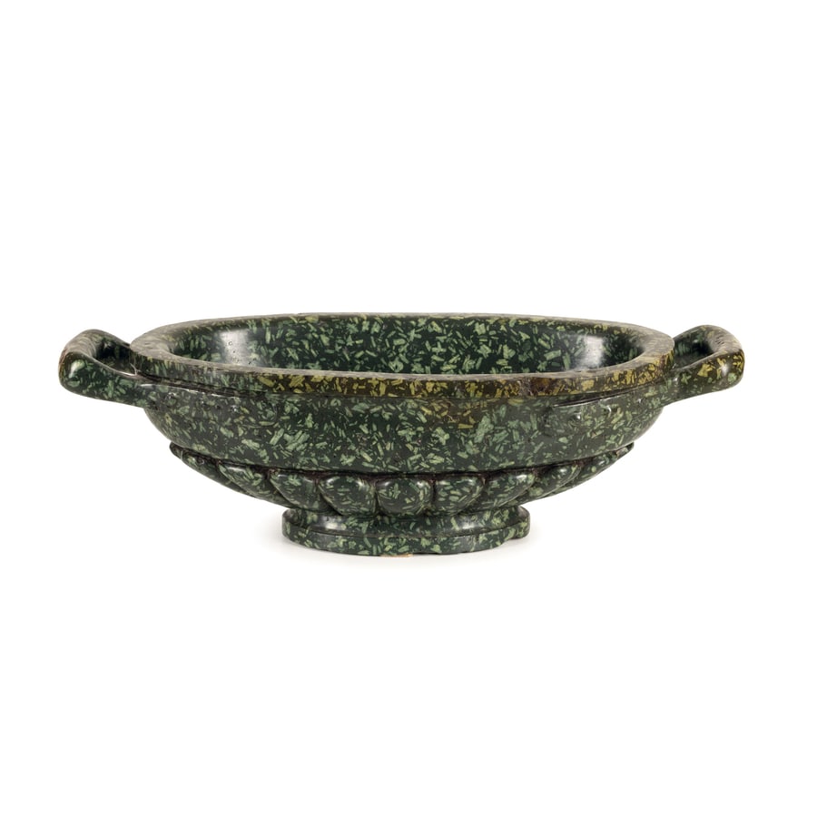 GRANDE COPPA IN MARMO SERPENTINO VERDE, XVIII-XIX (1 of 1)