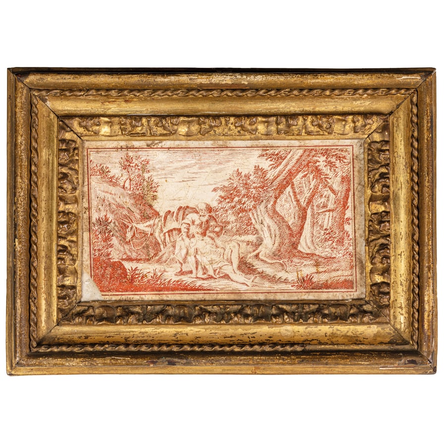 PLACCA IN SCAGLIOLA, ROMA, XVIII SECOLO (1 of 3)