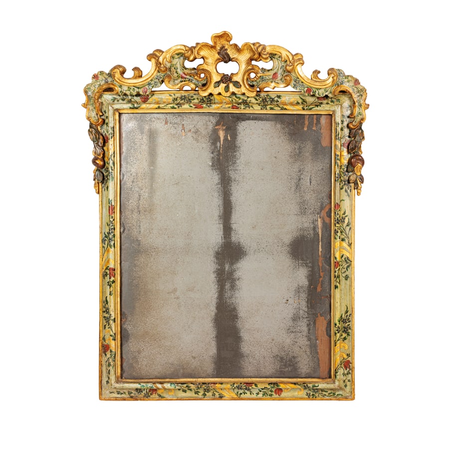 SPECCHIERA IN LEGNO DIPINTO E LACCATO, VENEZIA, XVIII (1 of 4)