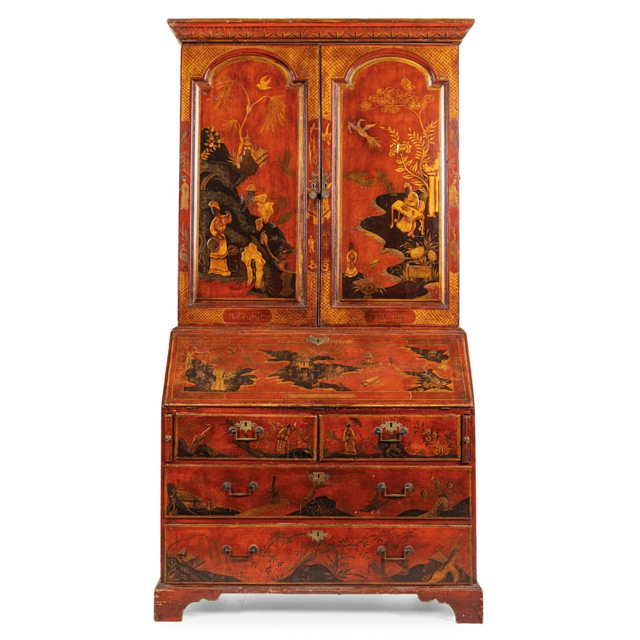 CASSETTONE A RIBALTA CON ALZATA IN LEGNO LACCATO, (1 of 6)