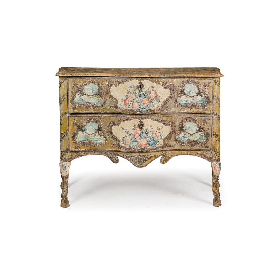 CASSETTONE IN LEGNO LACCATO E DIPINTO, SICILIA, XVIII (1 of 6)