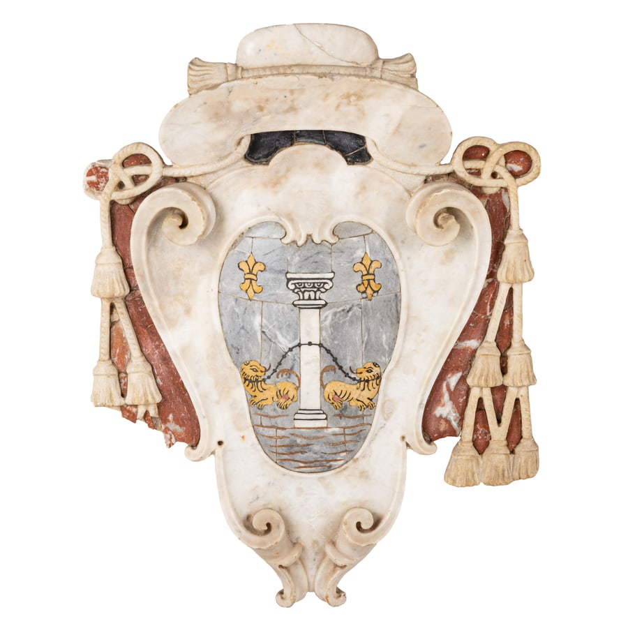 COPPIA DI RILIEVI IN MARMI DIVERSI, XVII-XVIII SECOLO (1 of 2)