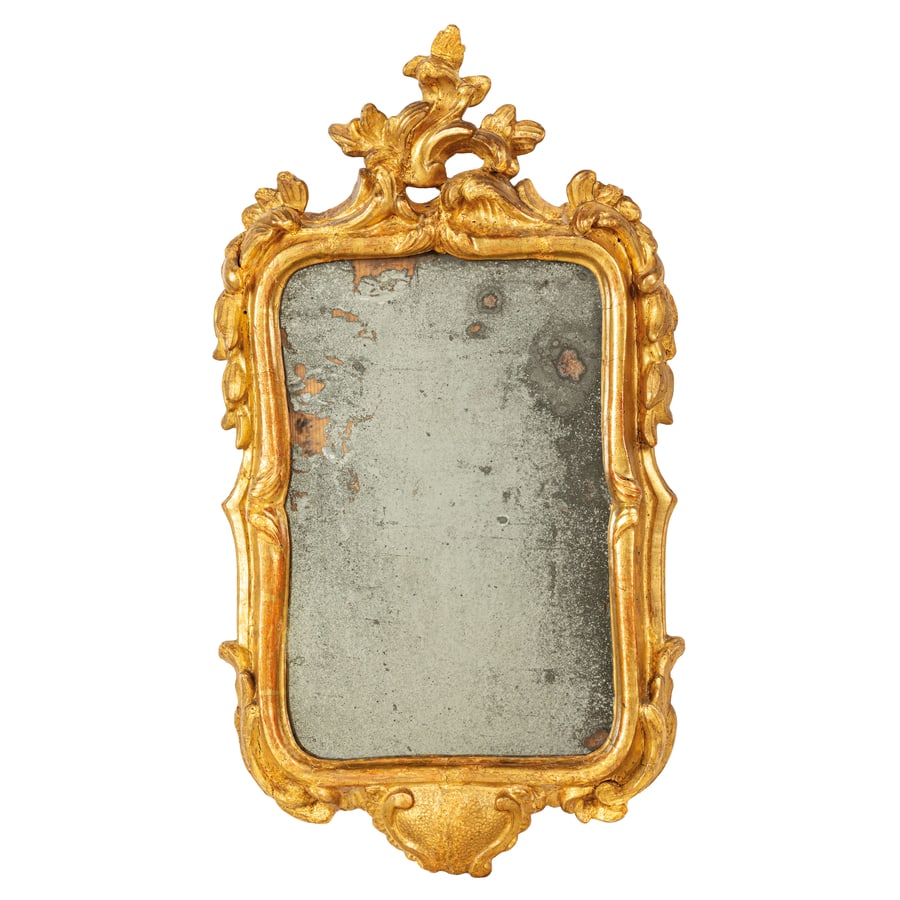 PICCOLA CORNICE IN LEGNO INTAGLIATO E DORATO, XVIIII (1 of 2)