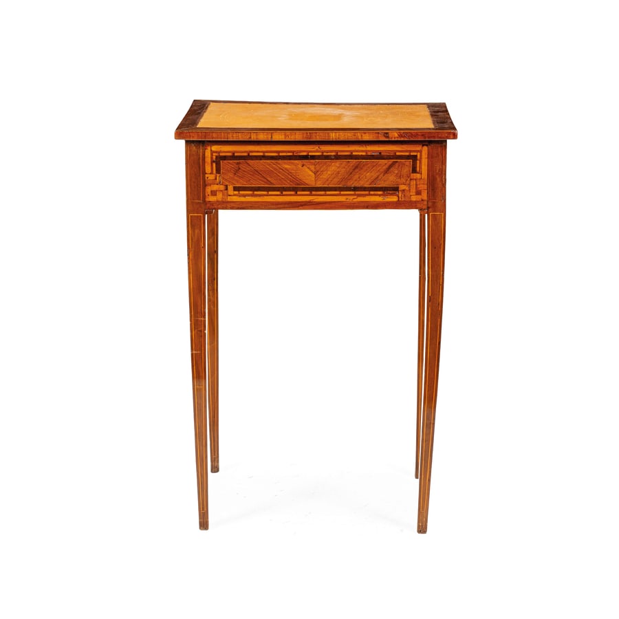 PICCOLO TAVOLO DI SERVIZIO IMPIALLACCIATO IN LEGNI (1 of 2)