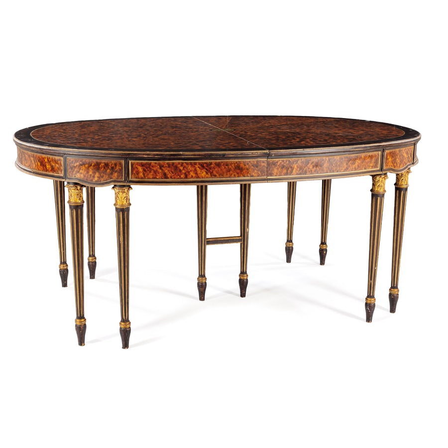 TAVOLO DA CENTRO IN LEGNI VARI E DIPINTO, XX SECOLO (1 of 3)