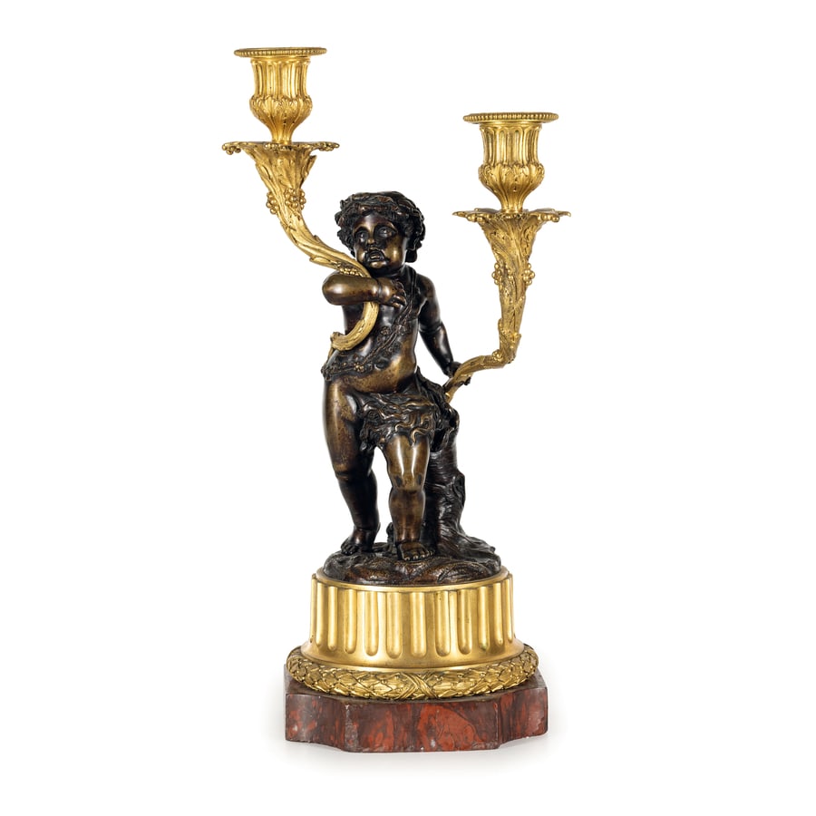 COPPIA DI VASI DECORATIVI IN BRONZO DORATO, FINE DEL (1 of 2)